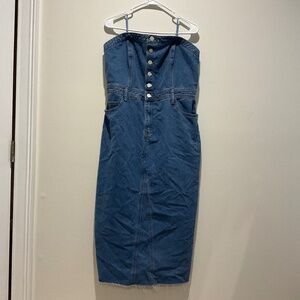 Strapless Denim Dress